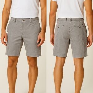 Vintage Lacoste Men’s Seersucker Gingham Checkered‎ Shorts Black White Size 36